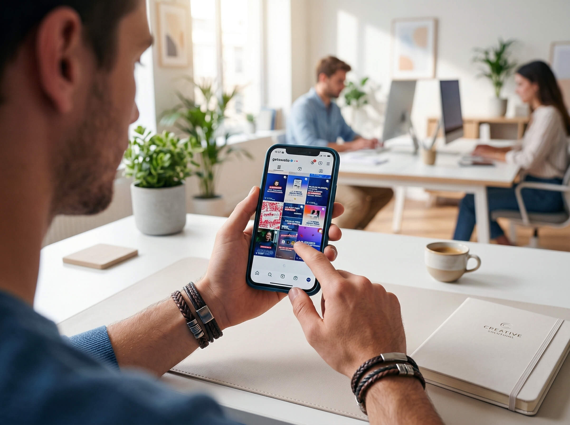 Instagram feed analysis in office